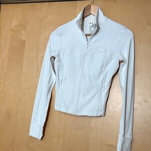 Women’s White Zip-Up Active Jacket